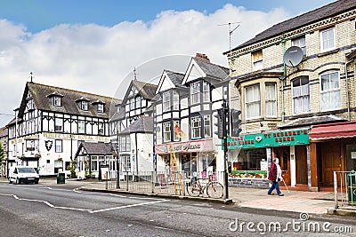 Bala High Street, Gwynedd, Wales, UK Editorial Stock Photo