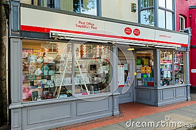 The Post Office branch in Bala Editorial Stock Photo