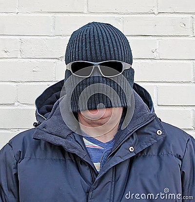 Balaclava disguise man Stock Photo