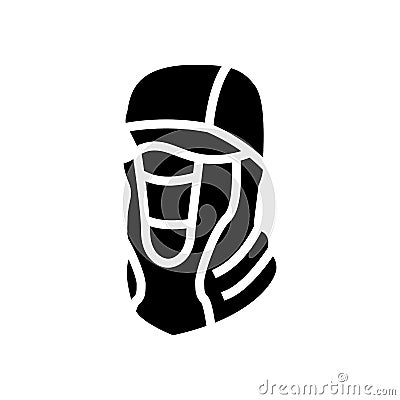 balaclava hat cap glyph icon vector illustration Vector Illustration