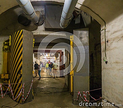 Balaklava, Crimea - September 2016: Secret underground submarine base in Sevastopol. Editorial Stock Photo