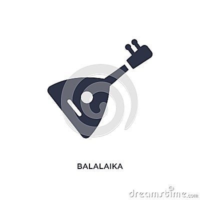 balalaika icon on white background. Simple element illustration from music concept Vector Illustration