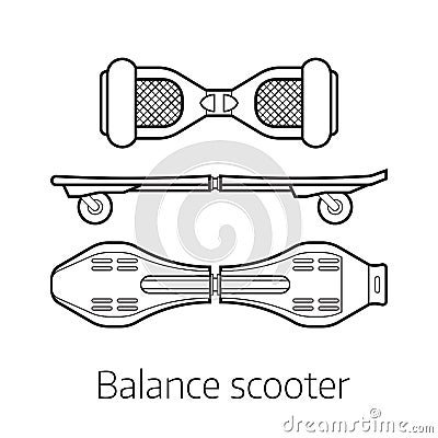 Balance Board Set Vector Illustration