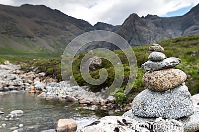 Balance concept, inspiration, zen-like and well being tranquility Stock Photo