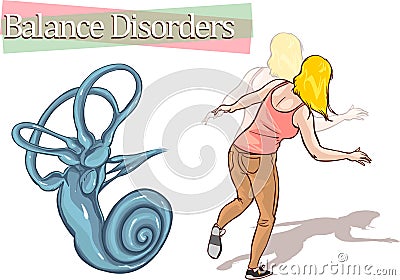 Balance disorder Vector Illustration