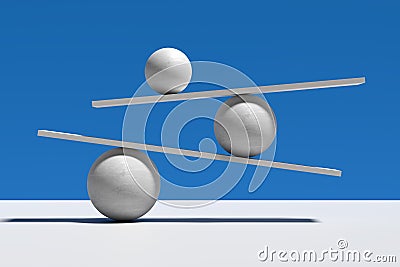 Balance, equilibrium and stability in a risky environment concepts Stock Photo