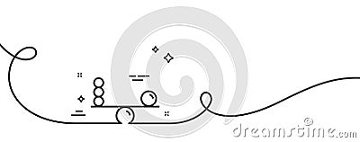 Balance line icon. Mind stability sign. Continuous line with curl. Vector Vector Illustration