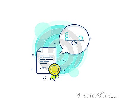 Balance line icon. Mind stability sign. Vector Vector Illustration