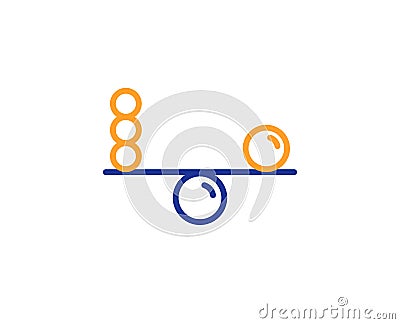 Balance line icon. Mind stability sign. Vector Vector Illustration