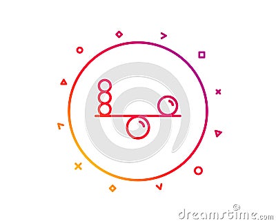 Balance line icon. Mind stability sign. Vector Vector Illustration