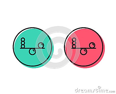 Balance line icon. Mind stability sign. Vector Vector Illustration