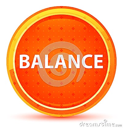Balance Natural Orange Round Button Stock Photo