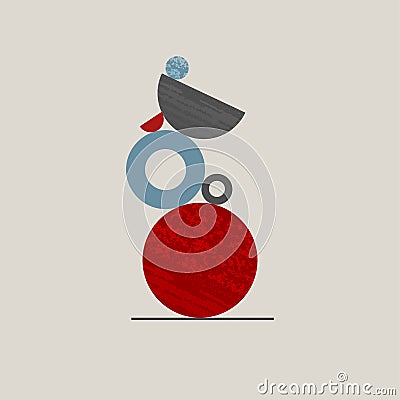 Balance poster, harmony icon Vector Illustration