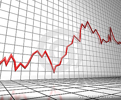 Balance report graph Stock Photo