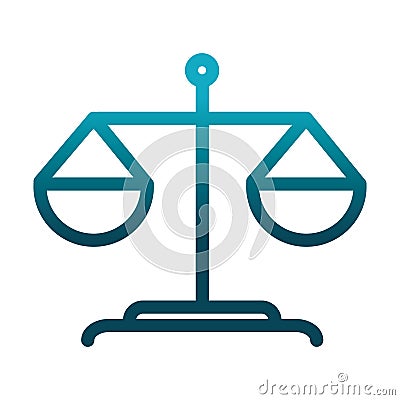Balance scale laboratory science and research gradient style icon Vector Illustration