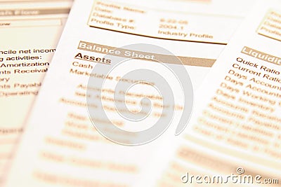 Balance sheet Stock Photo