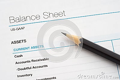 Balance sheet Stock Photo