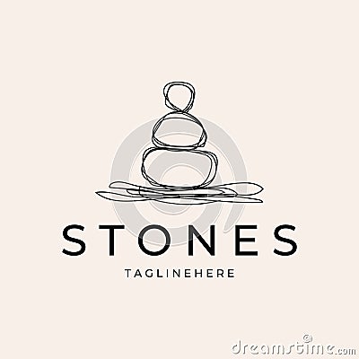 balance stones logo abstract vector icon illustration design Vector Illustration