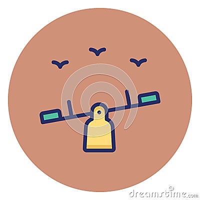 Balance swing, lever Vector Icon which can easily edit Vector Illustration