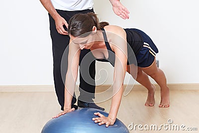 Balance training Stock Photo