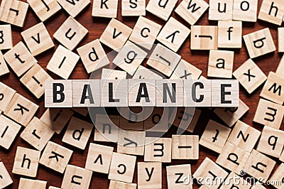 BALANCE word concept Stock Photo