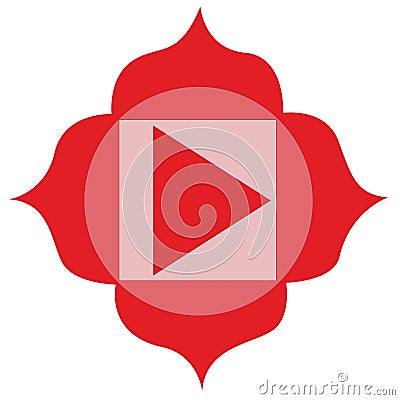 Balance Your inner with Root Chakra art symbol Stock Photo