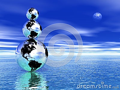 Balanced earth Stock Photo