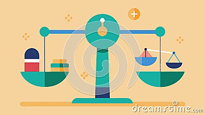 Balanced Lifestyle A scale with elements like work play rest and exercise depicted equally symbolizing the importance of Vector Illustration