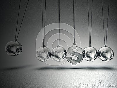 Balancing balls Stock Photo