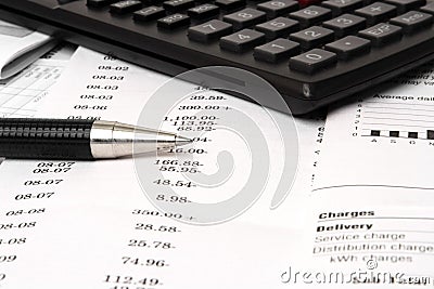 Balancing checkbook Stock Photo