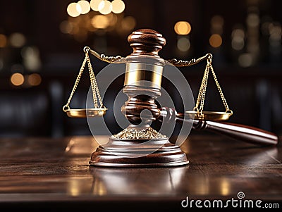 Balancing Justice: Scales of Justice as a Symbol of Equity Stock Photo