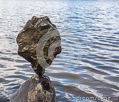 Balancing stone Stock Photo