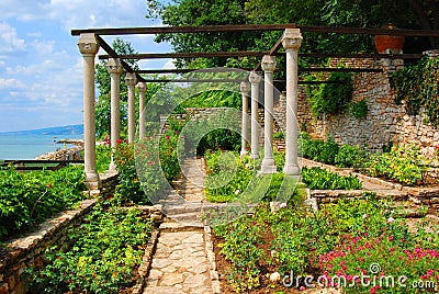 Balchik gardens Stock Photo