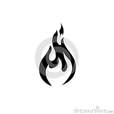 Balck flame vector illustartion logo icon Vector Illustration