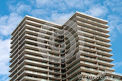 Balconies and Apartment Building Stock Photo
