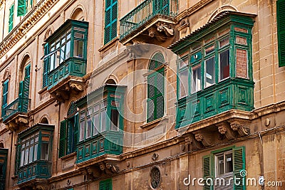 Balcony in Malta Editorial Stock Photo
