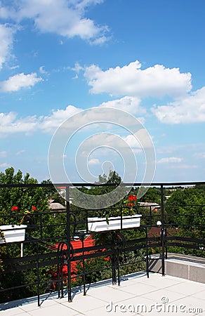 Balcony view Stock Photo