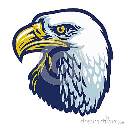 Bald eagle head Vector Illustration