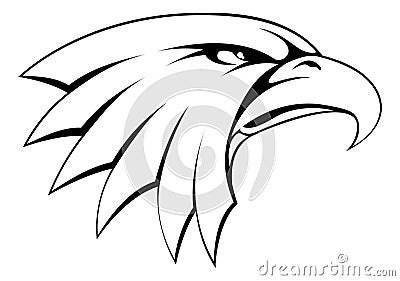 Bald eagle head icon Vector Illustration