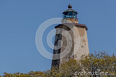 Bald Head Island Lighthouse in daylight Stock Photo
