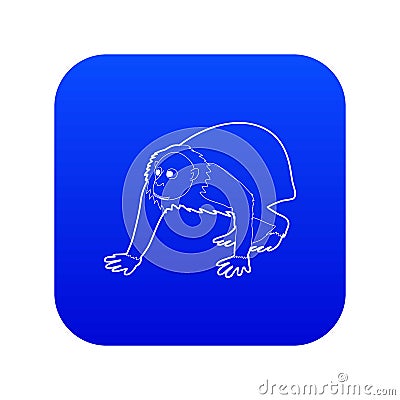 Bald wakari icon blue vector Vector Illustration