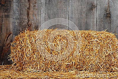 Bale of straw Stock Photo