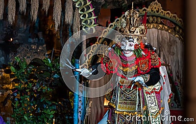 Bali dancer performing traditonal Legong Stock Photo