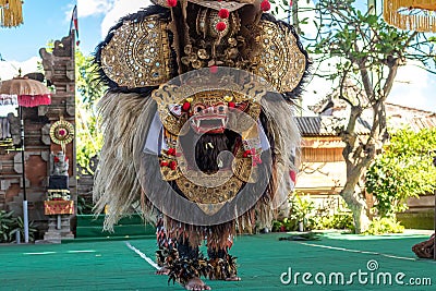 BALI, INDONESIA - MAY 5, 2017: Barong dance on Bali, Indonesia. Barong is a religious dance in Bali based on the great Editorial Stock Photo