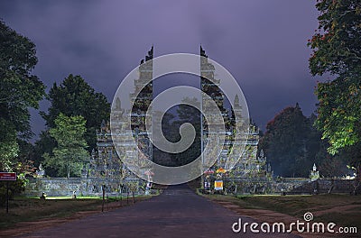 Bali, Indonesia, traditional landmark temple gates Stock Photo