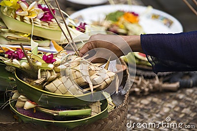 Bali offering Stock Photo