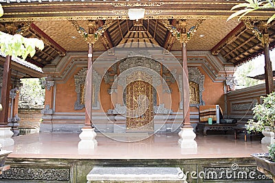 Balinese house entrance Stock Photo