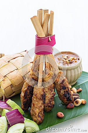 Balinese Chicken Satay Stock Photo