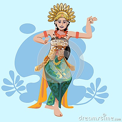 Balinese Dance symbol Vector Illustration