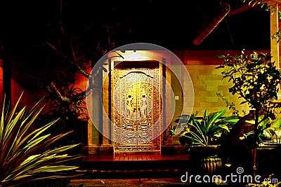 Balinese Doorstep Stock Photo